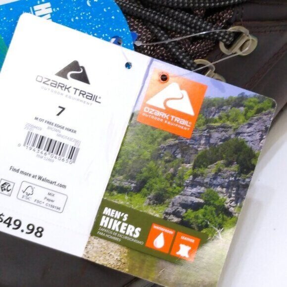 Ozark Trail Free Edge Hiker Boots Leather Waterproof Ergonomic Footbed Men 7 NIB - Picture 9 of 9